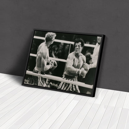 Rocky Balboa vs Ivan Drago Poster – Boxing Movie Canvas Wall Art Decor