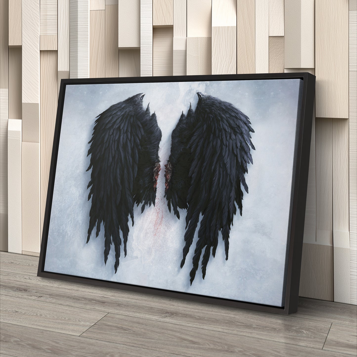 Banksy Angel Black Wings Canvas Wall Art – Bold Street Art Decor