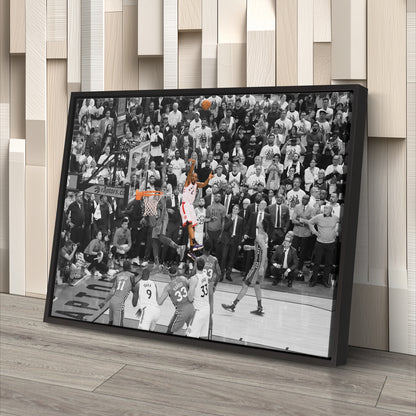 Kawhi Leonard Buzzer Beater Toronto Raptors Canvas Wall Art Decor - NBA Playoff Art