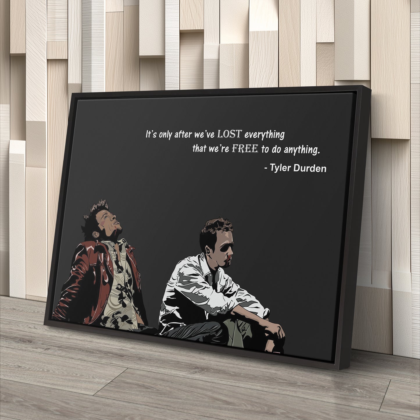Fight Club Tyler Durden Canvas Wall Art – Inspirational Quote Print