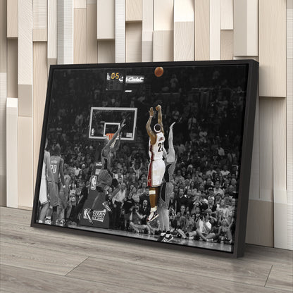 LeBron James Hits Game-Winning Buzzer vs Magic Canvas Wall Art Decor - NBA Playoff Art