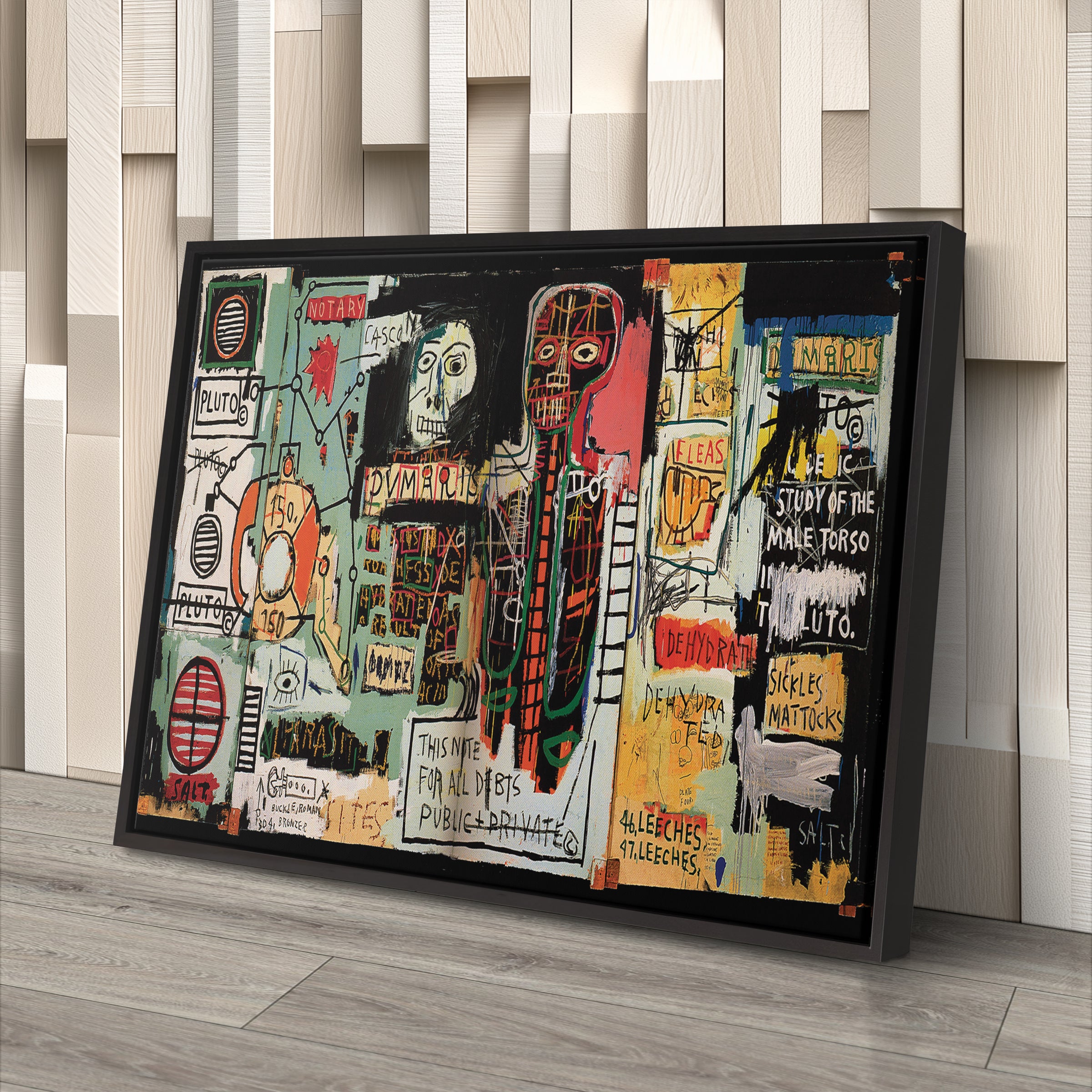 Jean-Michel Basquiat NOTARY アートブック JEAN MICHEL BASQUIAT RARE VINTAGE 1999 FRAMED LITHOGRAPH POSTER