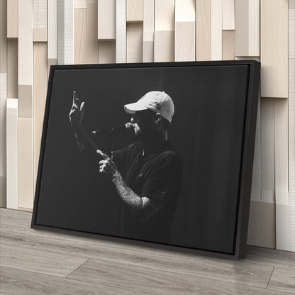 Mac Miller Black and White Canvas Wall Art – Rap Icon Tribute