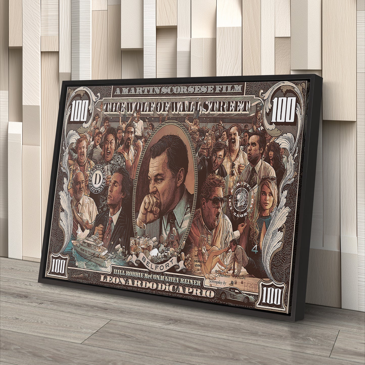 The Wolf of Wall Street Movie Poster – Canvas Wall Art Framed Home Decor