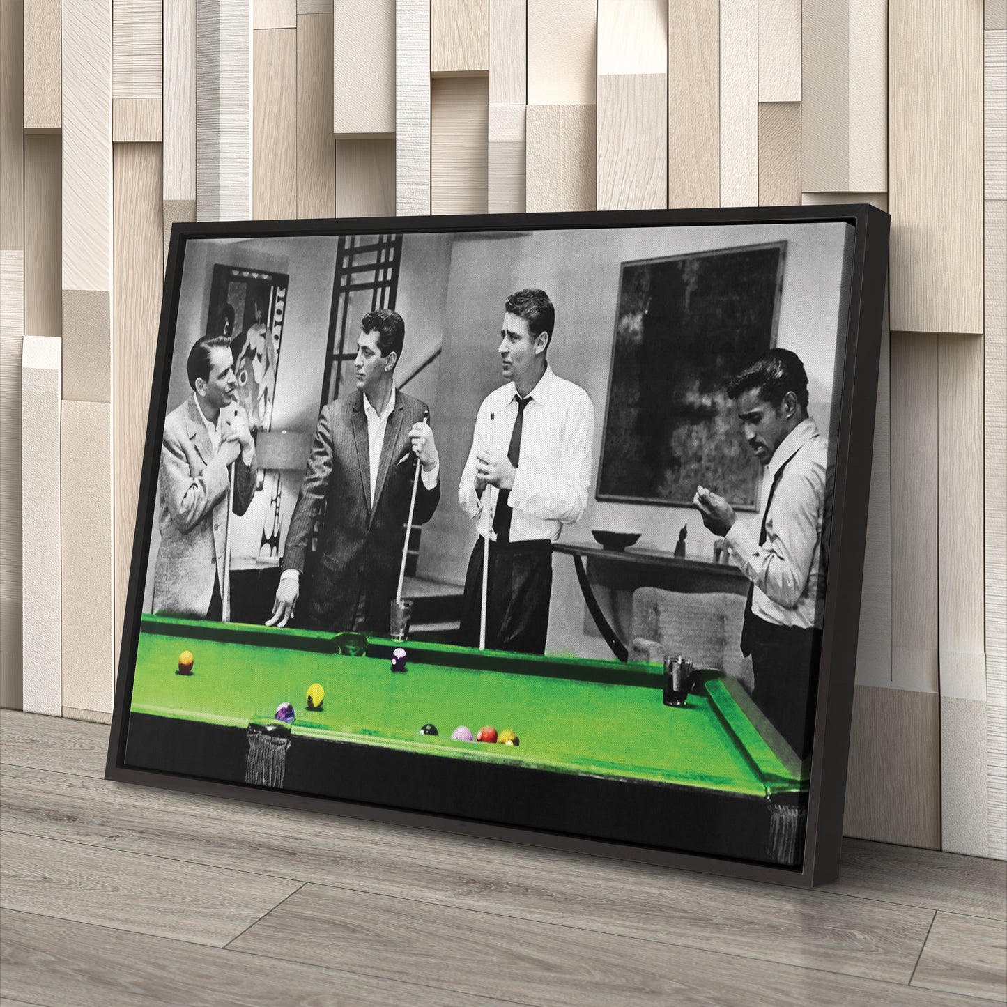 The Rat Pack - Playing Pool Canvas Wall Art Decor