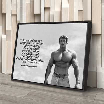 Arnold Schwarzenegger Motivational Quote Canvas Print – Wall Art for Home Decor & Inspiration