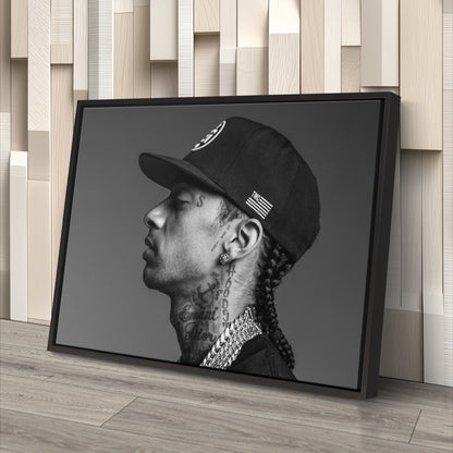 Nipsey Hussle Black and White Canvas Wall Art – Music Legend Home Decor