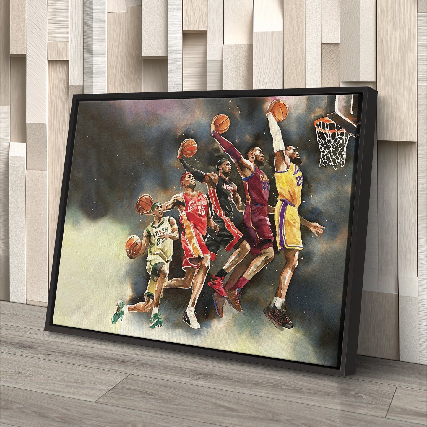 LeBron James Evolution Canvas Wall Art – NBA Legacy Print