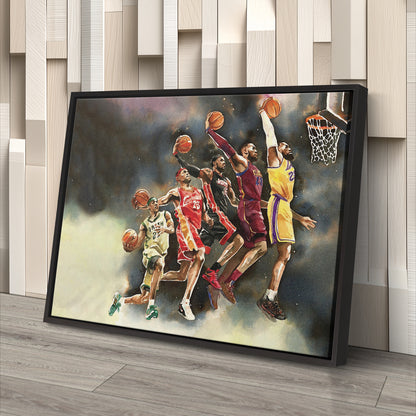 LeBron James Evolution Canvas Wall Art – NBA Legacy Print
