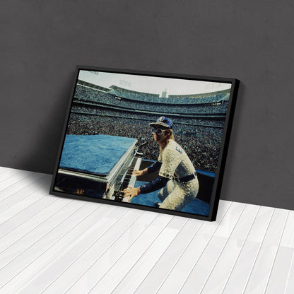 Elton John at Concert Canvas Wall Art – Music Legend Performance Decor