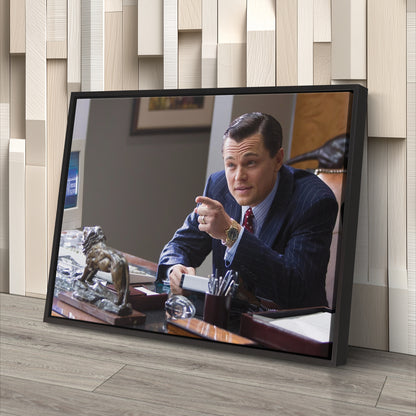 The Wolf of Wall Street Leonardo DiCaprio Movie Canvas Art – Timeless Cinematic Moment Decor
