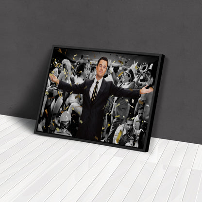 The Wolf of Wall Street Leonardo DiCaprio Canvas Wall Art – Iconic Movie Character Decor