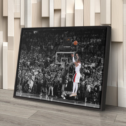 Damian Lillard Dame Time Canvas Wall Art – NBA Player Print for Home