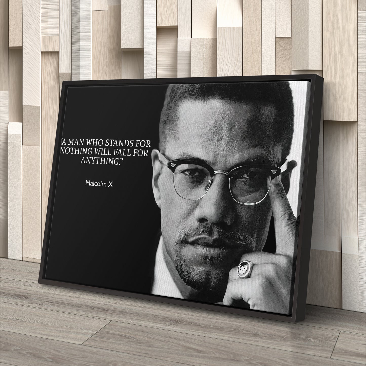 Malcolm X Motivational Quote Canvas Art - Inspirational Wall Decor Print