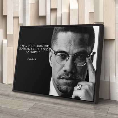 Malcolm X Motivational Quote Canvas Art - Inspirational Wall Decor Print