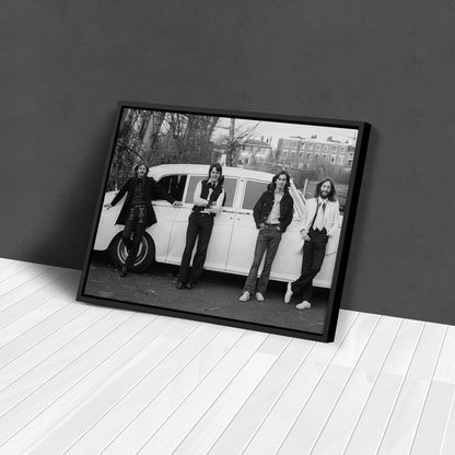 The Beatles Car Music Group Canvas Wall Art – Iconic Band Decor