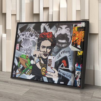 Frida Kahlo Graffiti Canvas Wall Art – Modern Art Piece for Home