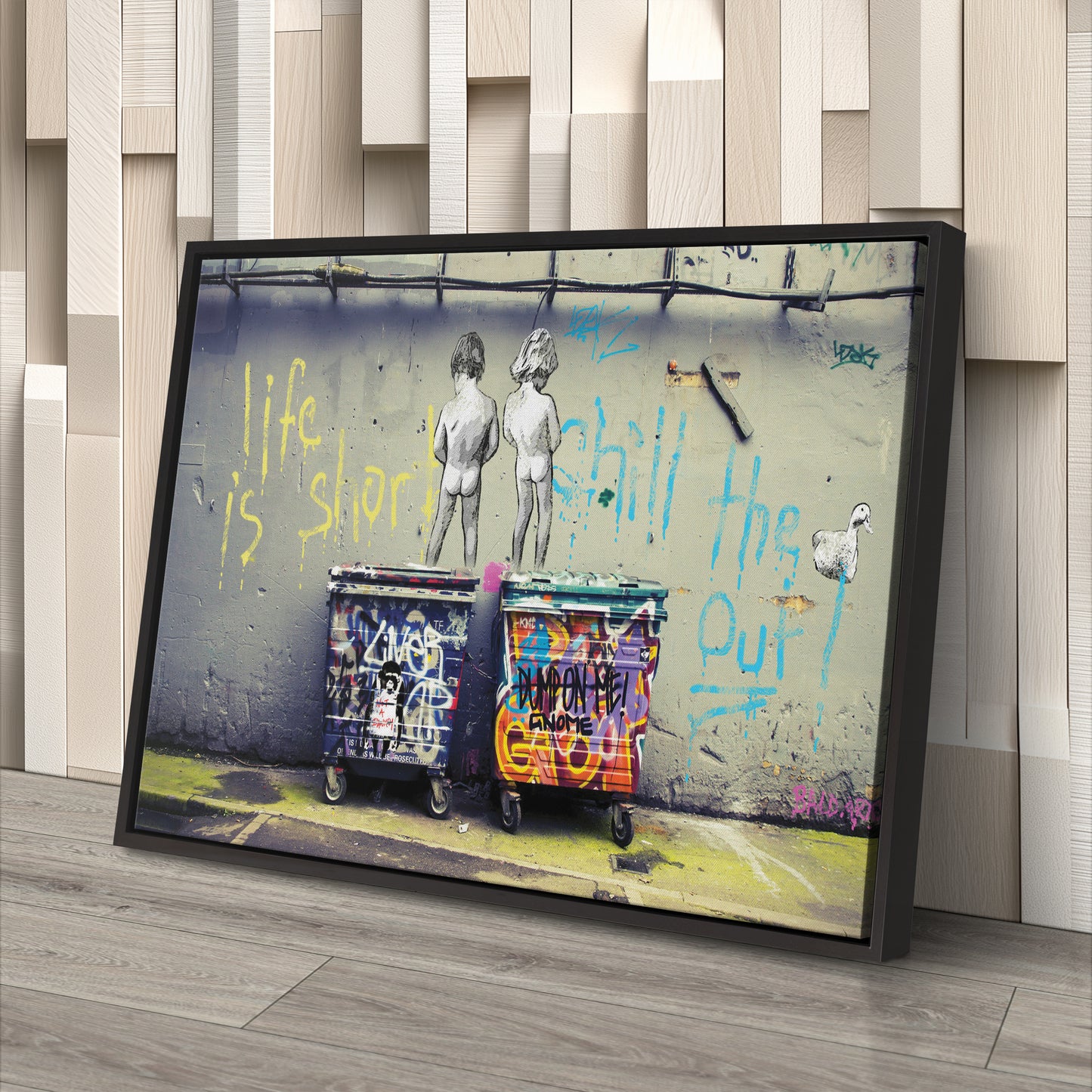 Banksy 'Boys' Canvas Print - Framed Wall Art for Home Decor