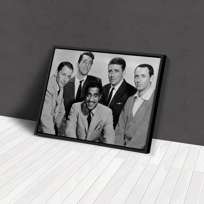Rat Pack Black and White Canvas Art – Hollywood Legends Decor