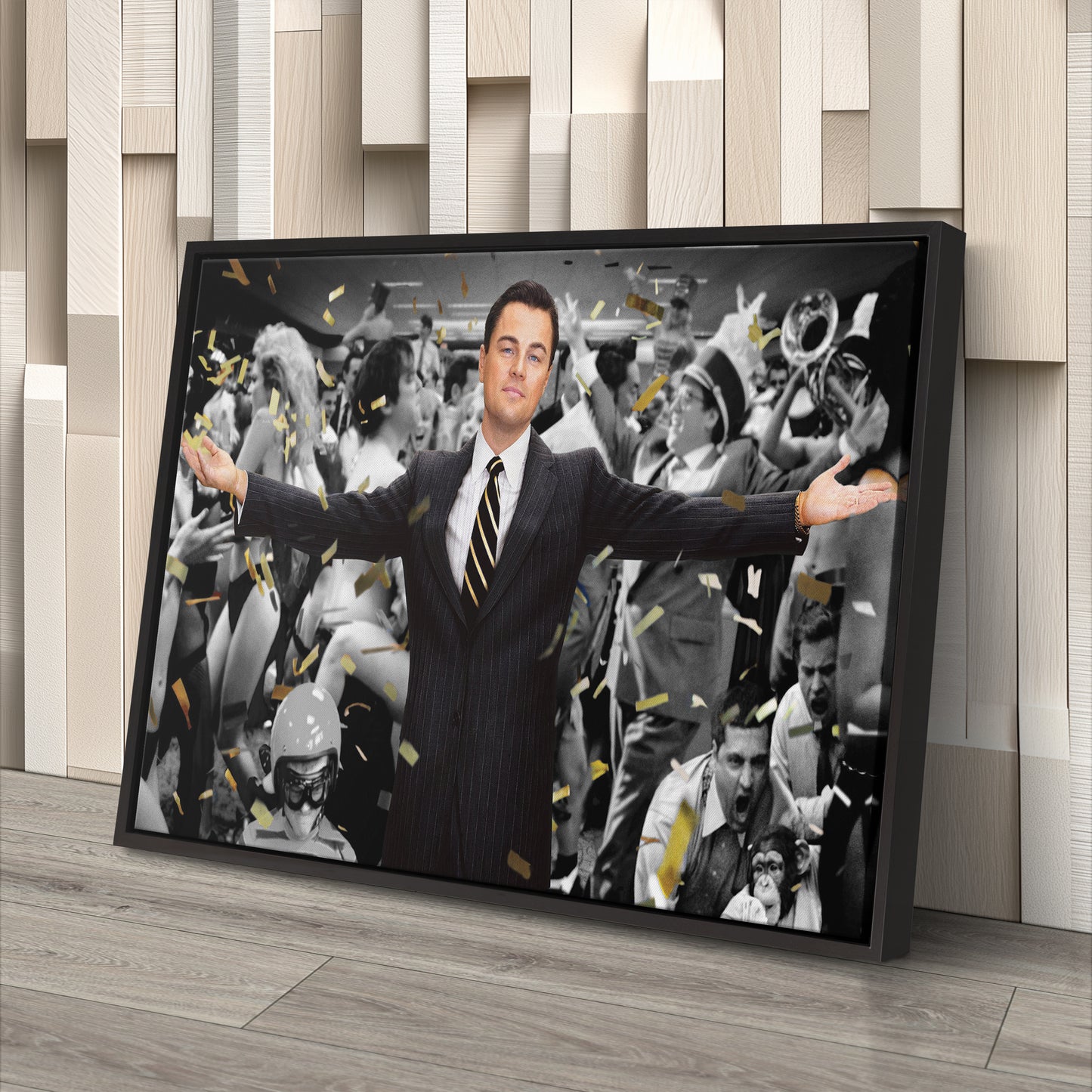 The Wolf of Wall Street Leonardo DiCaprio Canvas Wall Art – Iconic Movie Character Decor