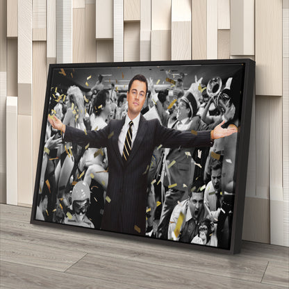 The Wolf of Wall Street Leonardo DiCaprio Canvas Wall Art – Iconic Movie Character Decor