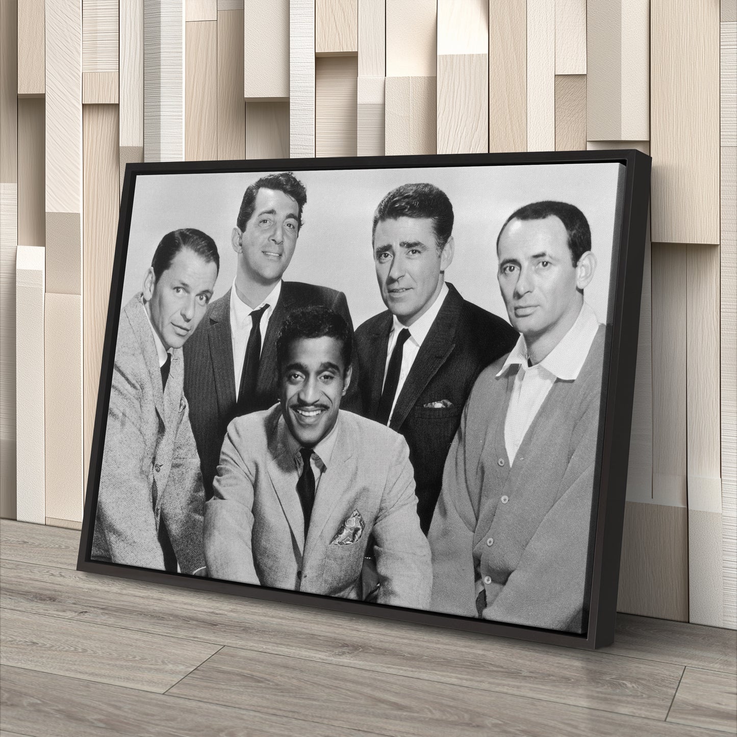 Rat Pack Black and White Canvas Art – Hollywood Legends Decor