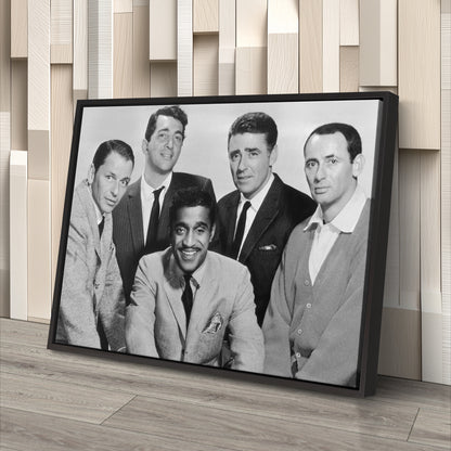 Rat Pack Black and White Canvas Art – Hollywood Legends Decor