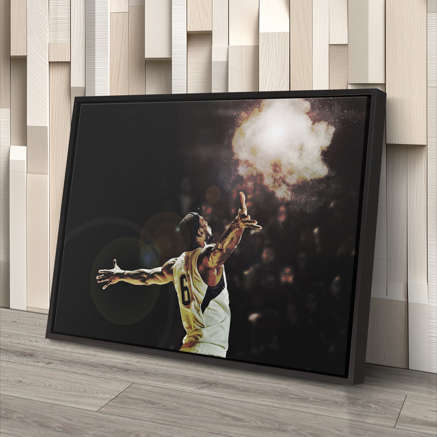 LeBron James Basketball Effect Canvas Wall Art – King’s Legacy Poster