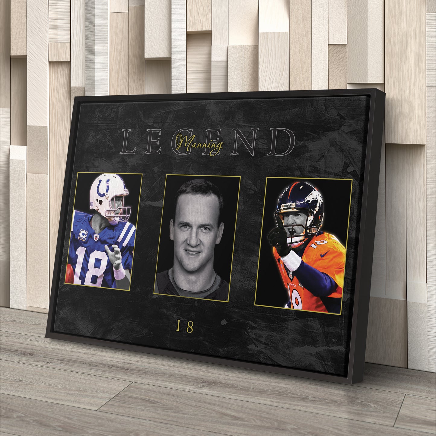 Peyton Manning NFL Canvas Wall Art – Football Legend Decor