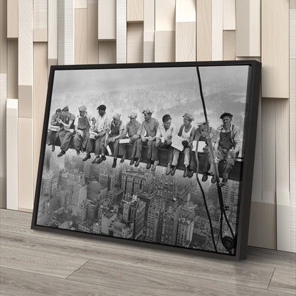 Lunch atop a Skyscraper New York Canvas Wall Art – Iconic Worker Print