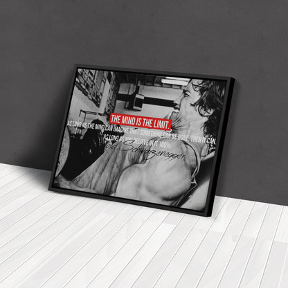 Arnold Schwarzenegger Motivational Quote Canvas Print – Wall Art for Home Office & Fitness Decor