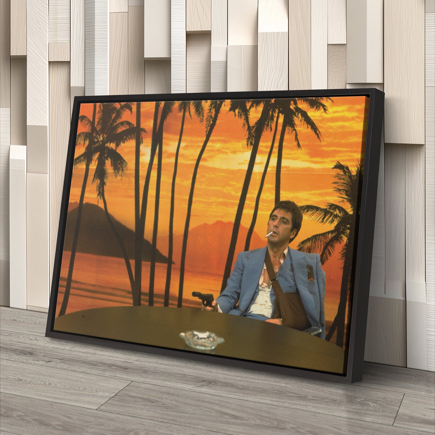 Scarface Al Pacino Art Effect Canvas Wall Art – Iconic Movie Moment Decor
