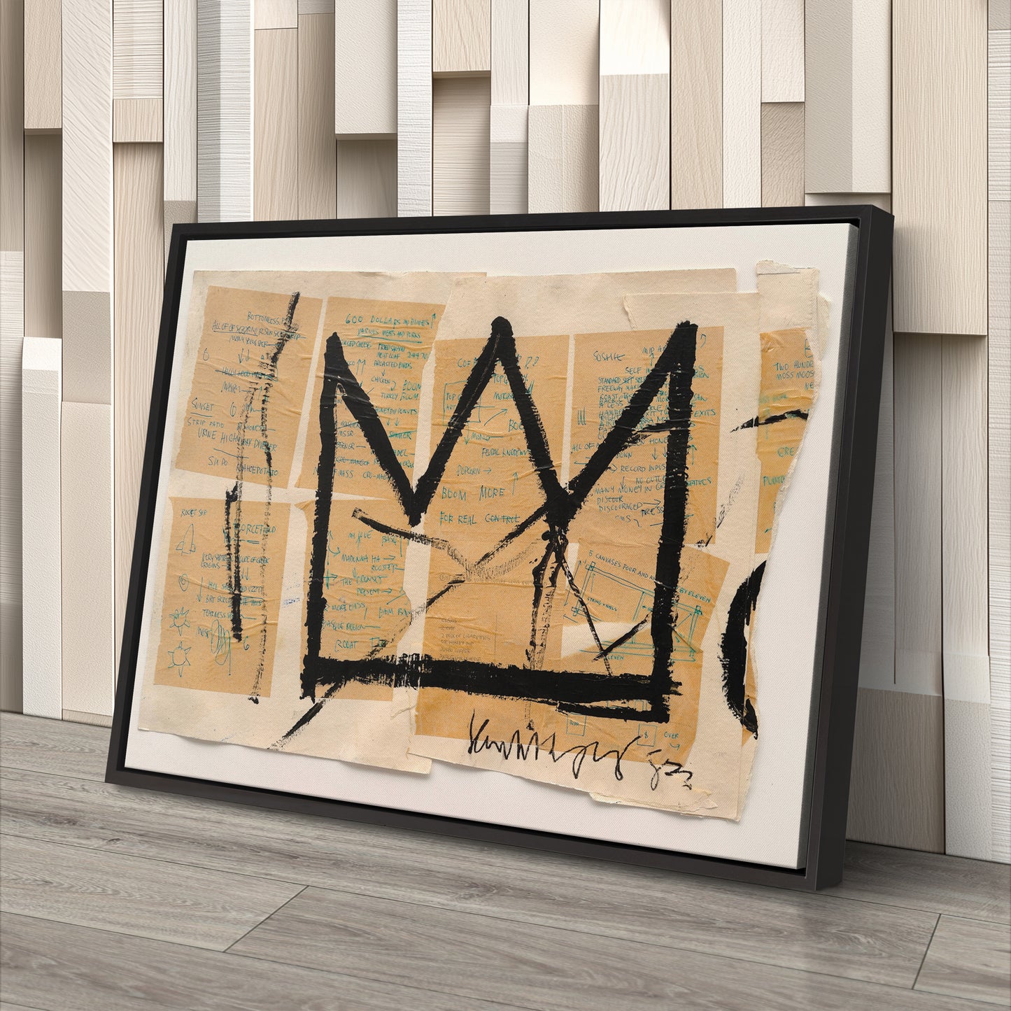 Crown By Jean-Michel Basquiat Canvas Art – Urban Street Art Wall Decor