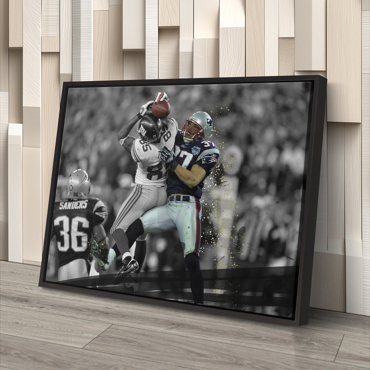 David Tyree Helmet Catch Canvas Wall Art Decor - Legendary NFL Moment Art