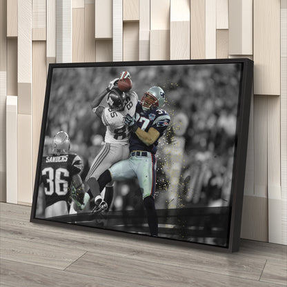 David Tyree Helmet Catch Canvas Wall Art Decor - Legendary NFL Moment Art