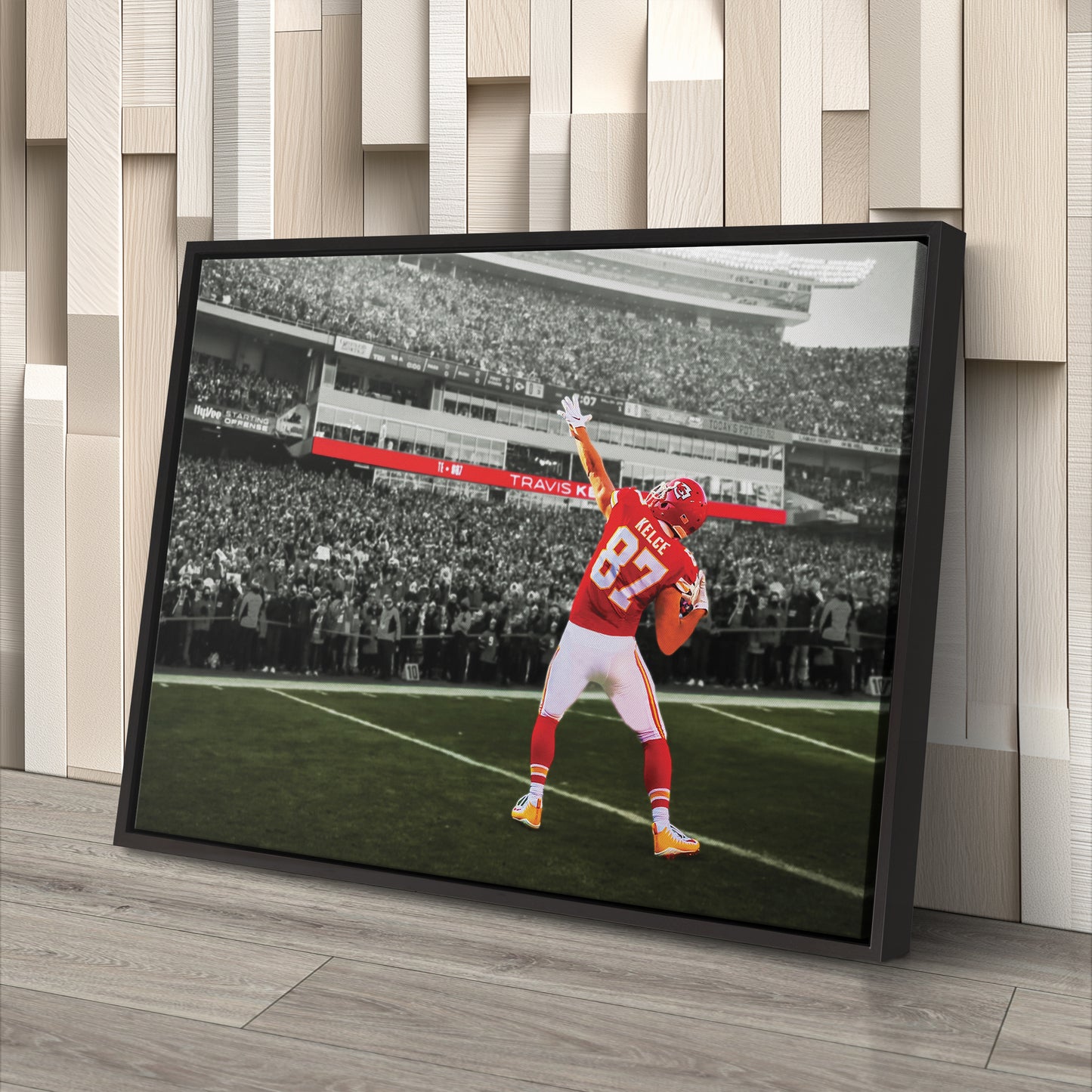 Travis Kelce Kansas City Chiefs Canvas Wall Art – NFL Superstar Decor