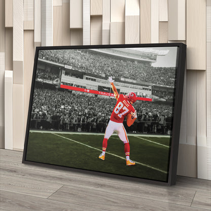 Travis Kelce Kansas City Chiefs Canvas Wall Art – NFL Superstar Decor