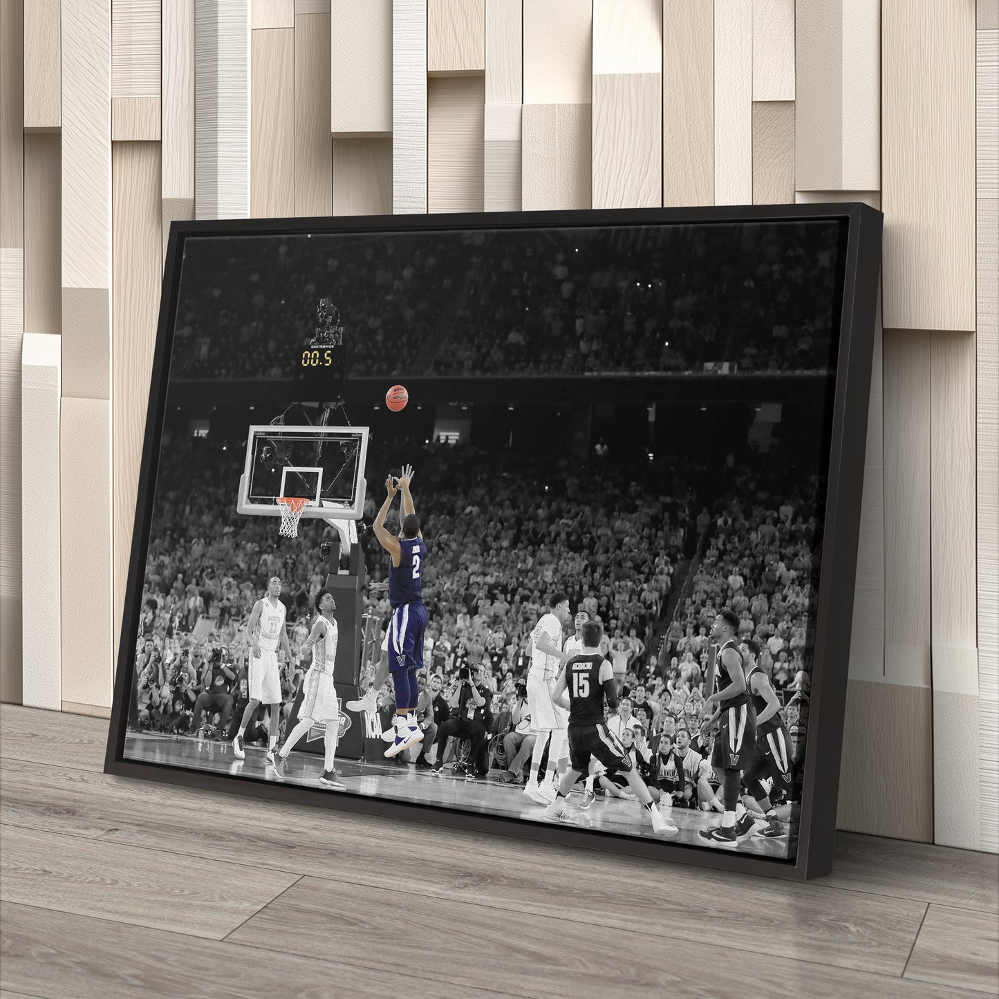 Kris Jenkins Buzzer Beater Villanova vs. North Carolina Canvas Wall Art Decor - NCAA Champion Art