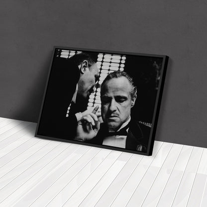 The Godfather - Black and White Canvas Wall Art Decor