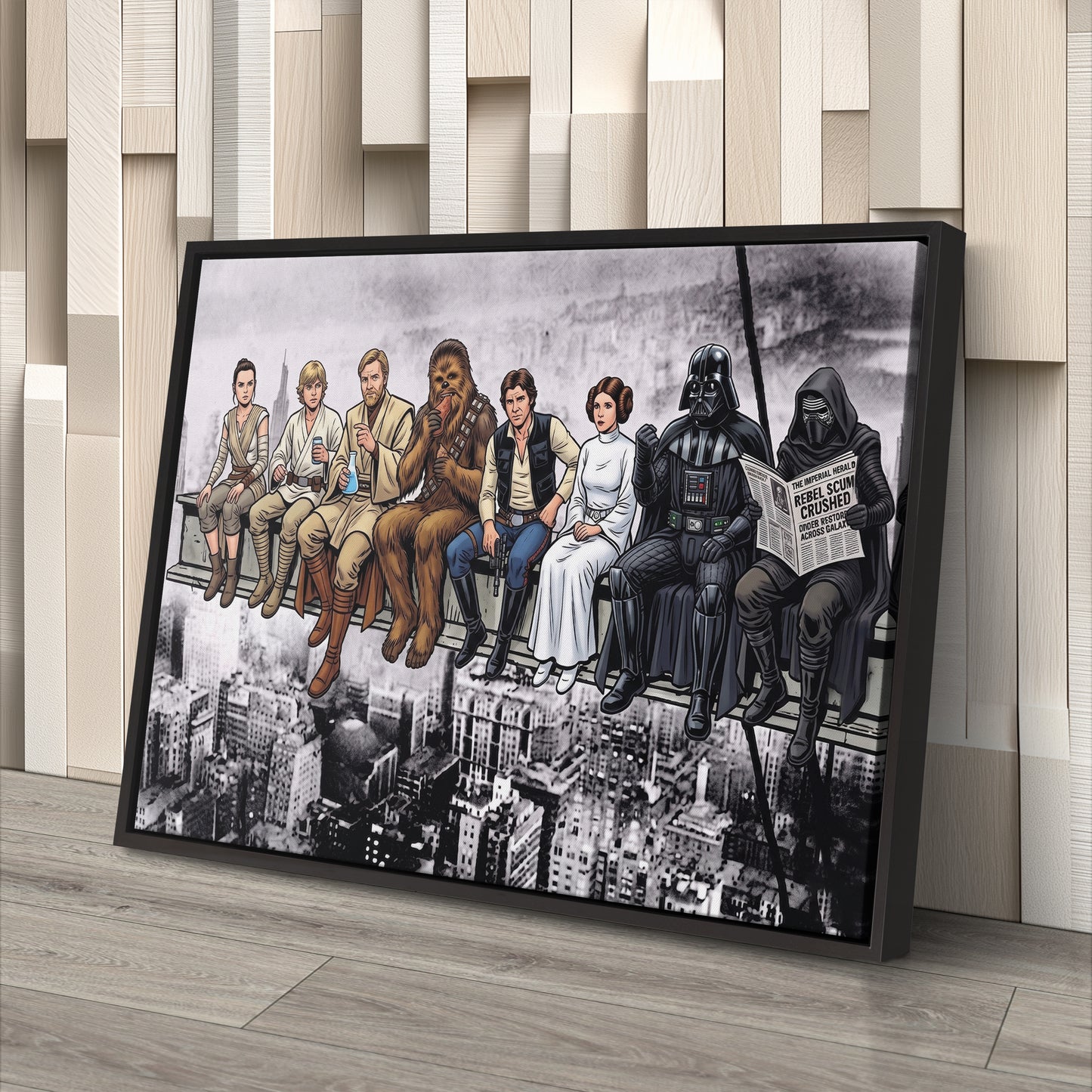 Star Wars Lunch Atop a Skyscraper Canvas Wall Art