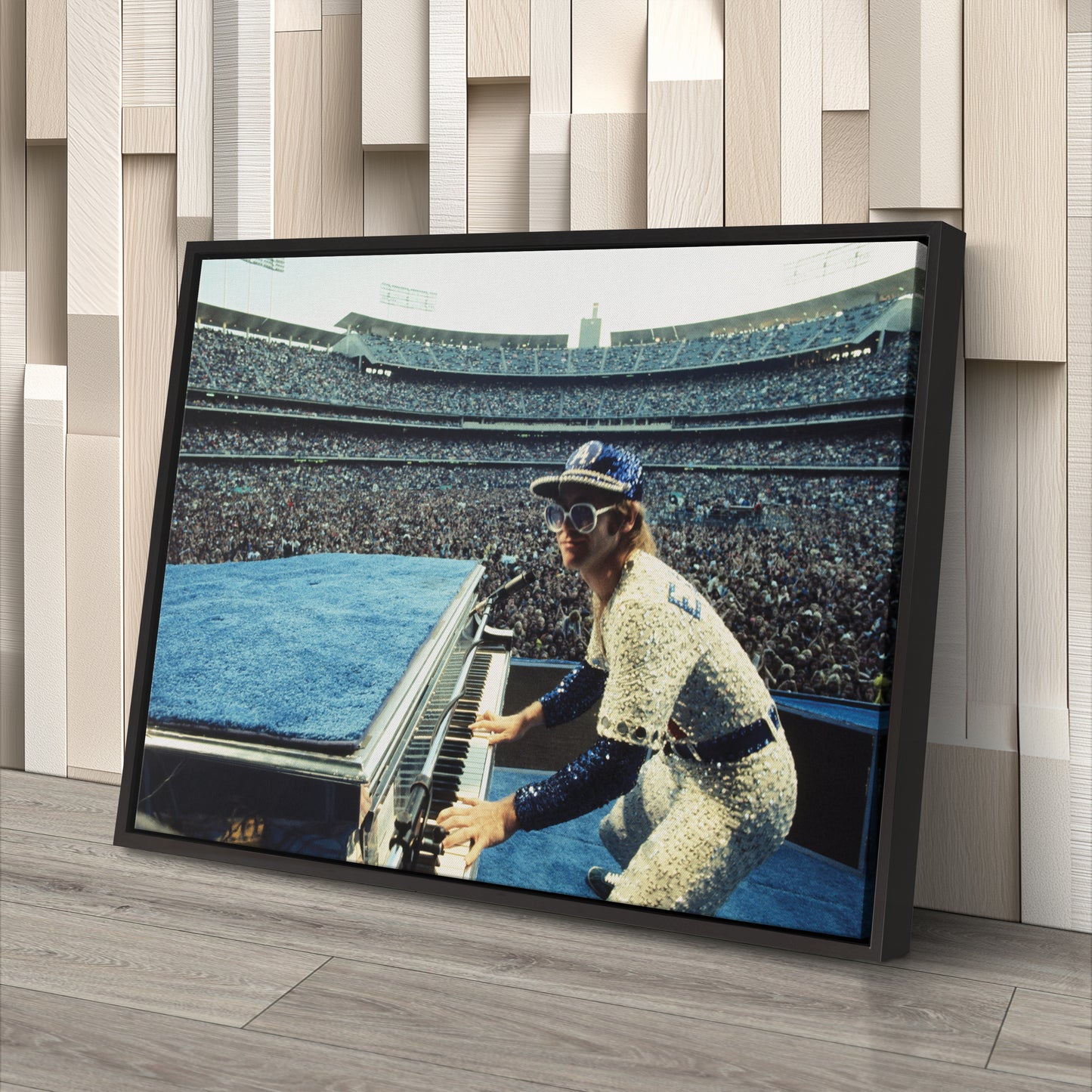 Elton John at Concert Canvas Wall Art – Music Legend Performance Decor
