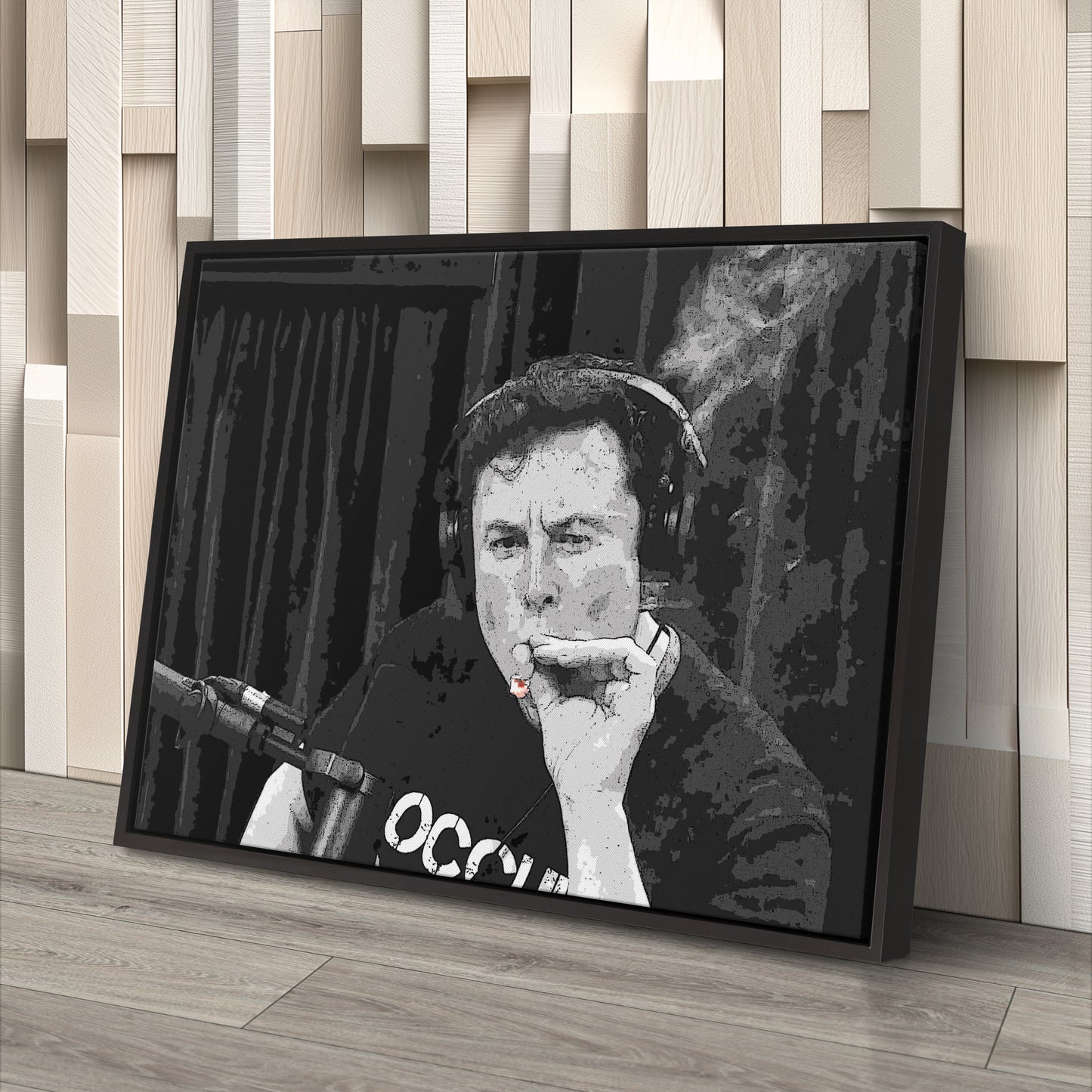 Elon Musk Smoking Canvas Wall Art – Entrepreneur Icon Print for Home
