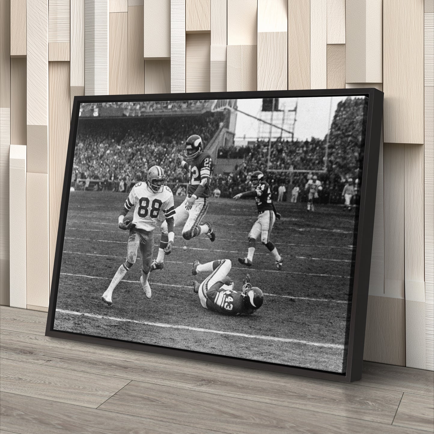 Staubach's 'Hail Mary' Canvas Wall Art - Cowboys vs. Vikings NFL Poster