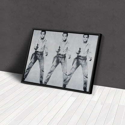 Elvis Presley Triple Canvas Poster – Framed Wall Art Home Decor