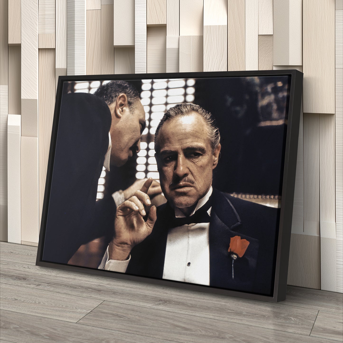 Vito Corleone Canvas Wall Art – 'The Godfather' Movie Poster