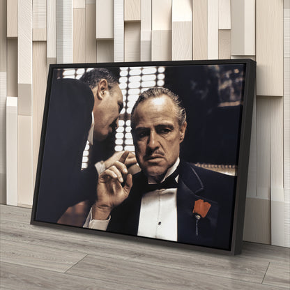 Vito Corleone Canvas Wall Art – 'The Godfather' Movie Poster