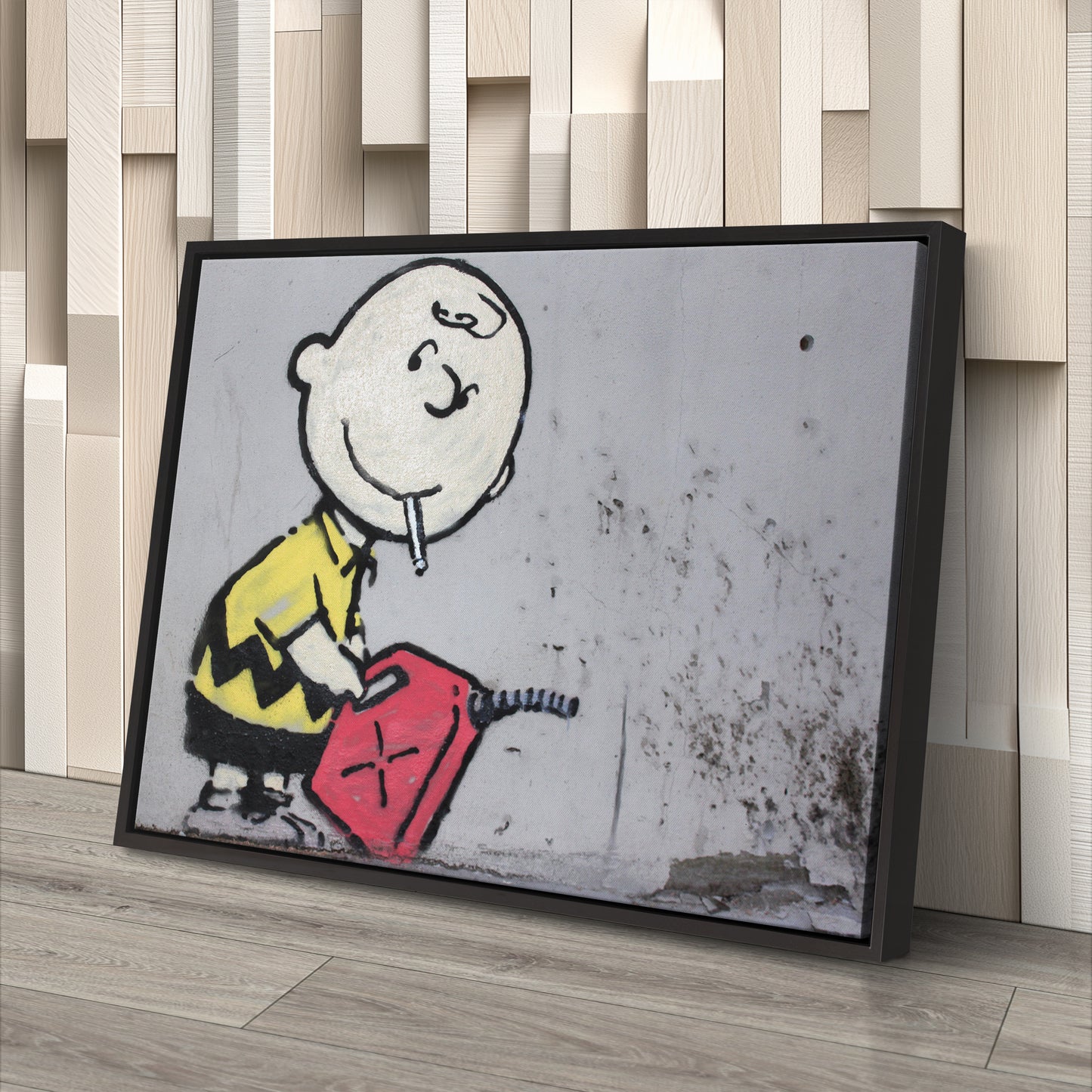 Banksy 'Gas and Smoke' Canvas Print - Framed Wall Art