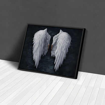 Banksy Angel White Wings Canvas Wall Art – Iconic Urban Art Print