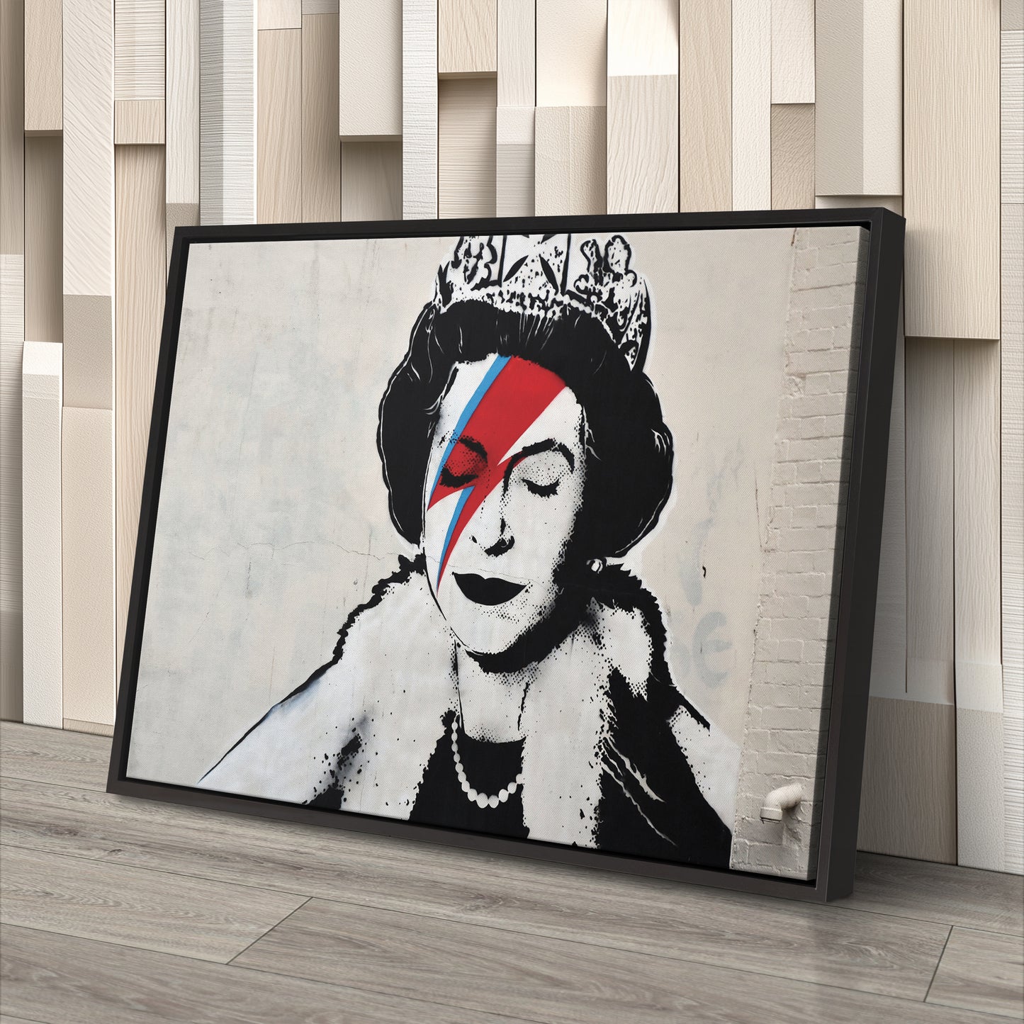 Banksy 'Queen' Canvas Print - Framed Wall Art