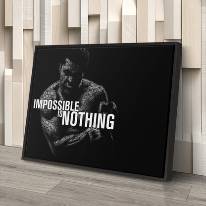 Muhammad Ali Boxing Quote Canvas Art – Iconic Fighter Decor